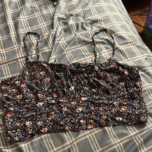 Hollister Black Floral Camisole